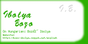 ibolya bozo business card